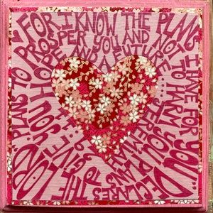 One of a kind handmade scripture art